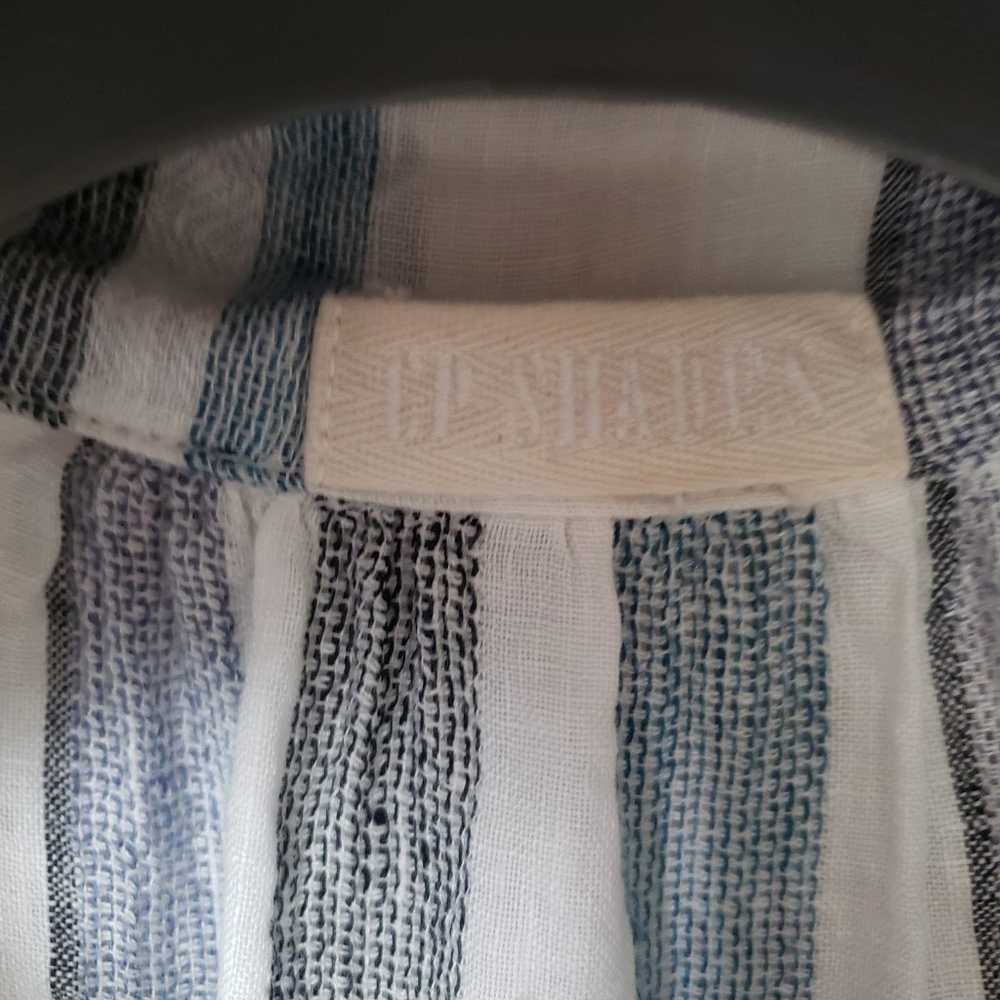 CP Shades Petra Striped Linen Tunic Top Hi-Low OV… - image 3