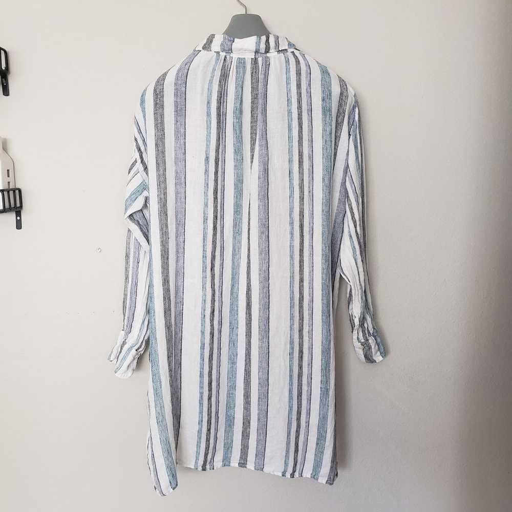 CP Shades Linen Top XS oversize striped tunic - image 5