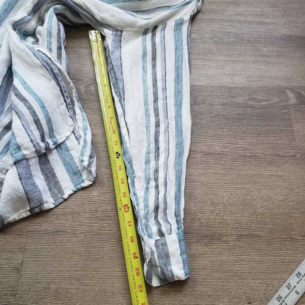 CP Shades Petra Striped Linen Tunic Top Hi-Low OV… - image 8