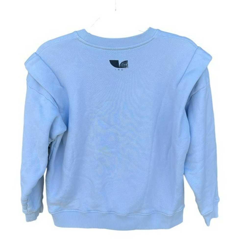 IRO Lusse Pleated Shoulder Sweatshirt Blue Ciel C… - image 2