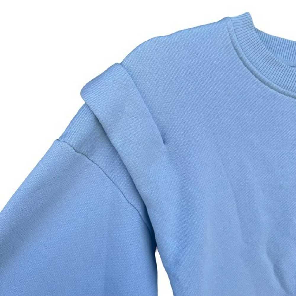 IRO Lusse Pleated Shoulder Sweatshirt Blue Ciel C… - image 3