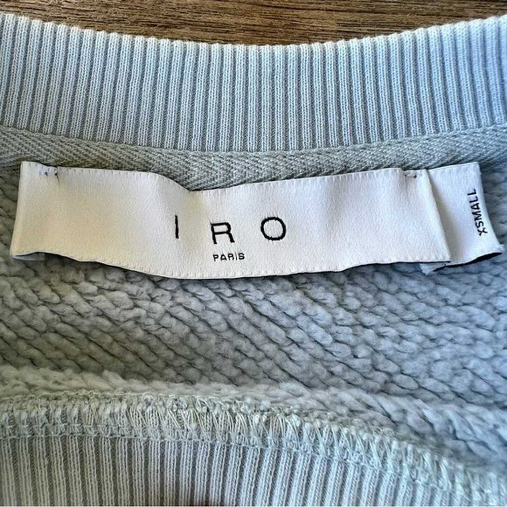 IRO Lusse Pleated Shoulder Sweatshirt Blue Ciel C… - image 9