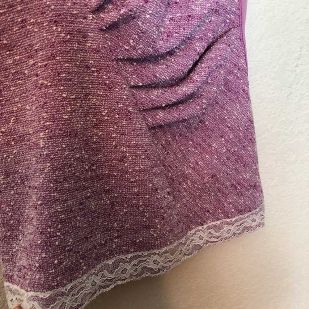 Nina Ricci Sleeveless Blouse Gathered Tweed & Sil… - image 3