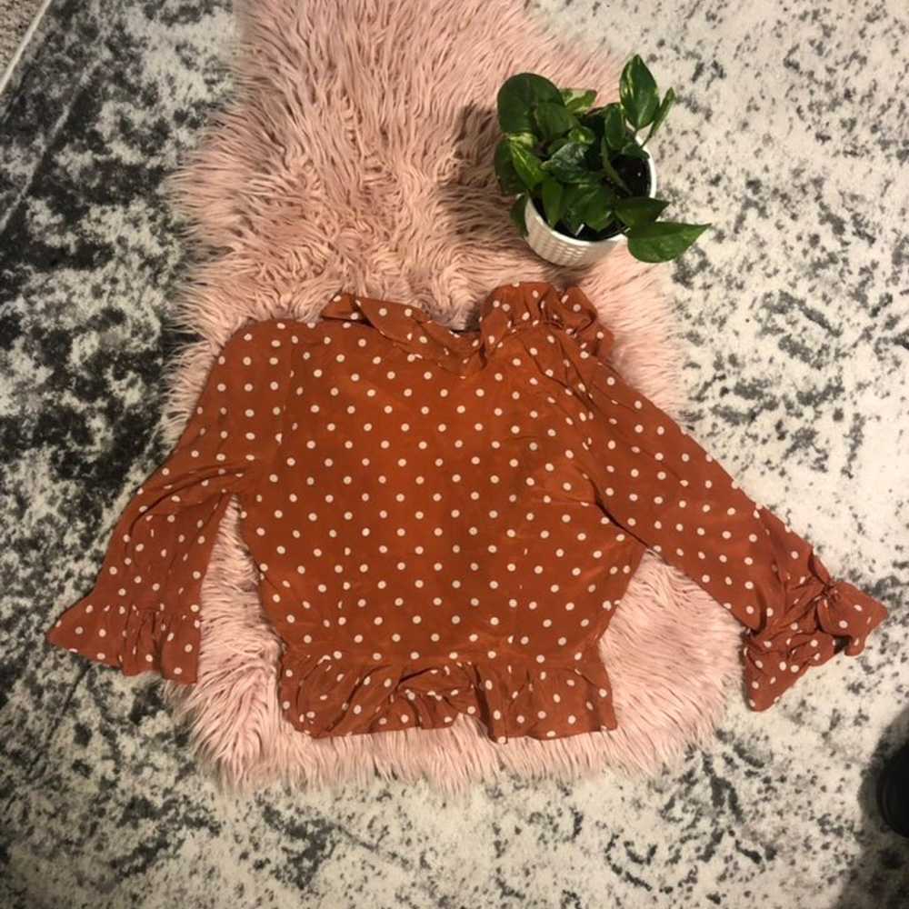 Realisation cher top in rust polka dot - image 2