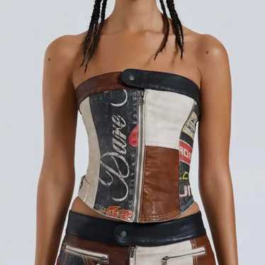 leather corset going out top - image 1