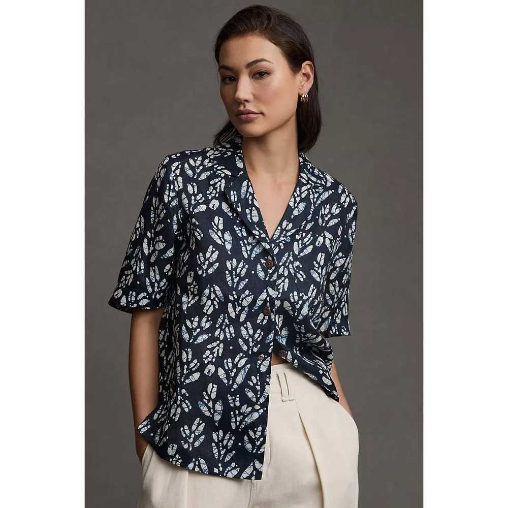 New ANTHROPOLOGIE Scotch & Soda Linen Buttondown … - image 3