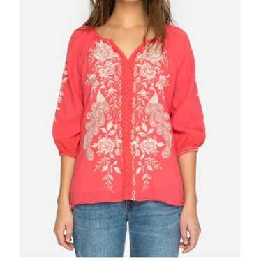 Johnny Was Workshop Surya Peasant Top S Dusty Cor… - image 1