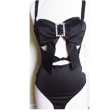 One Piece Black Bodysuit For Love and Lemons - image 1