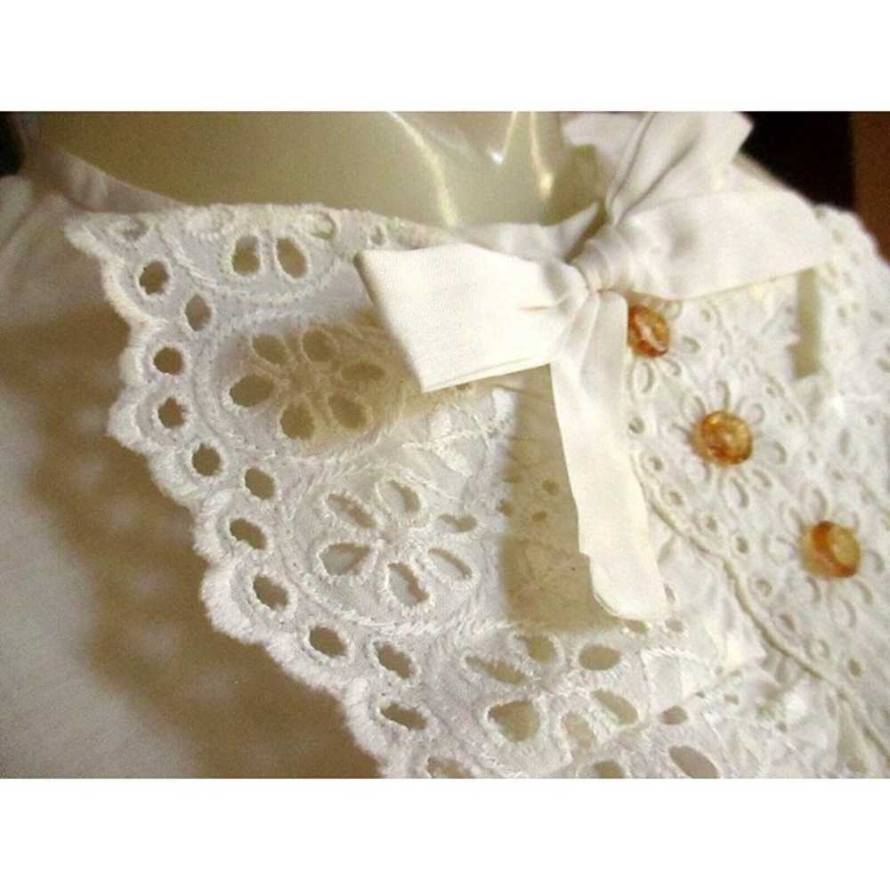 Antique 1910s 1920s Lace Dicky Dickie White Linen… - image 5