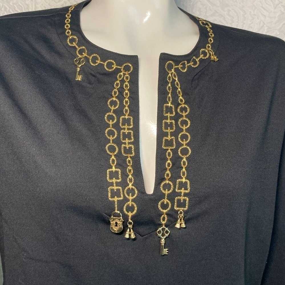 ESCADA Vintage Shirt Women Black Long Sleeve Top … - image 2