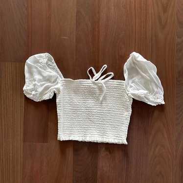 Aritzia Wilfred Smocked Blouse