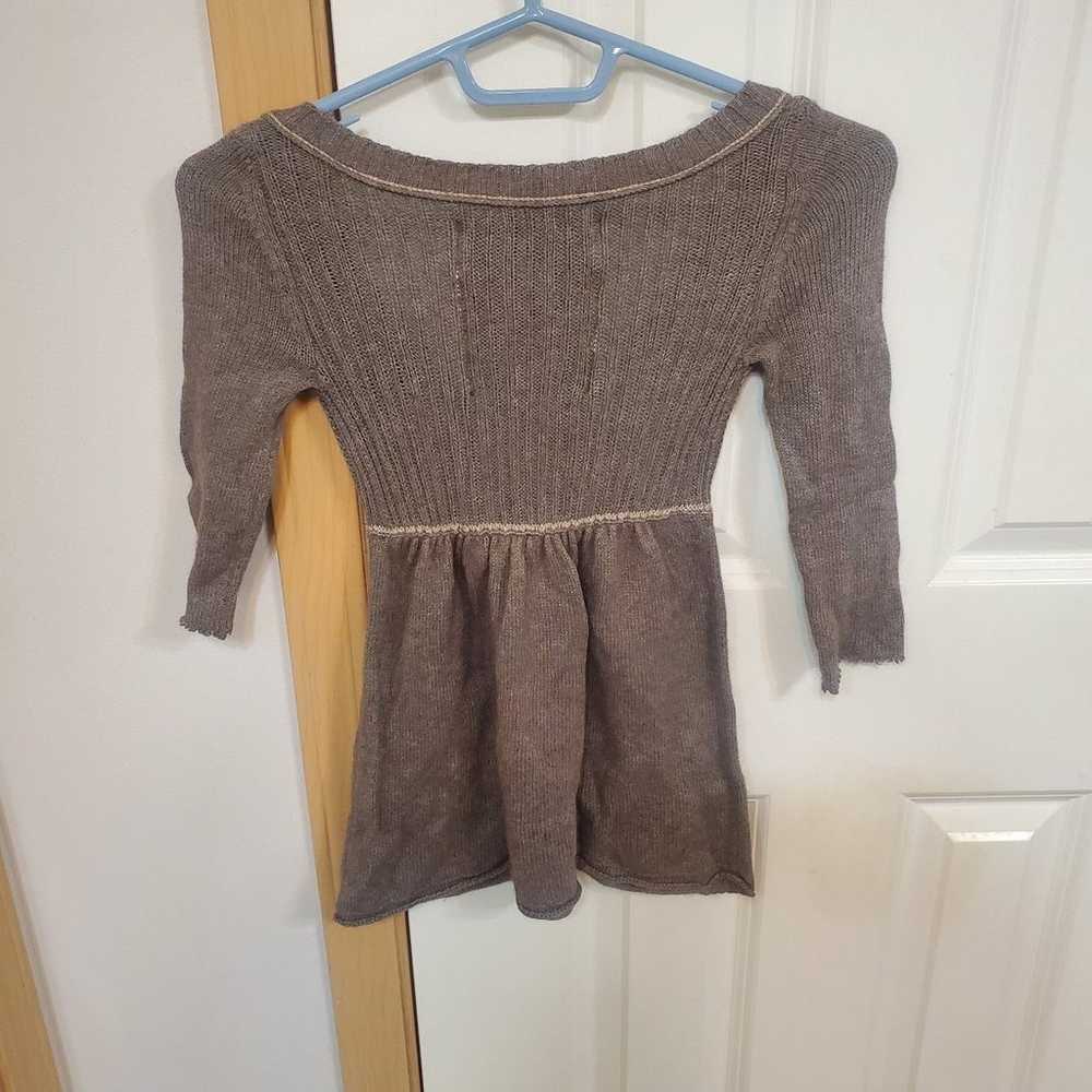 Vintage Y2k Abercrombie Kids Brown Babydoll Top - image 4