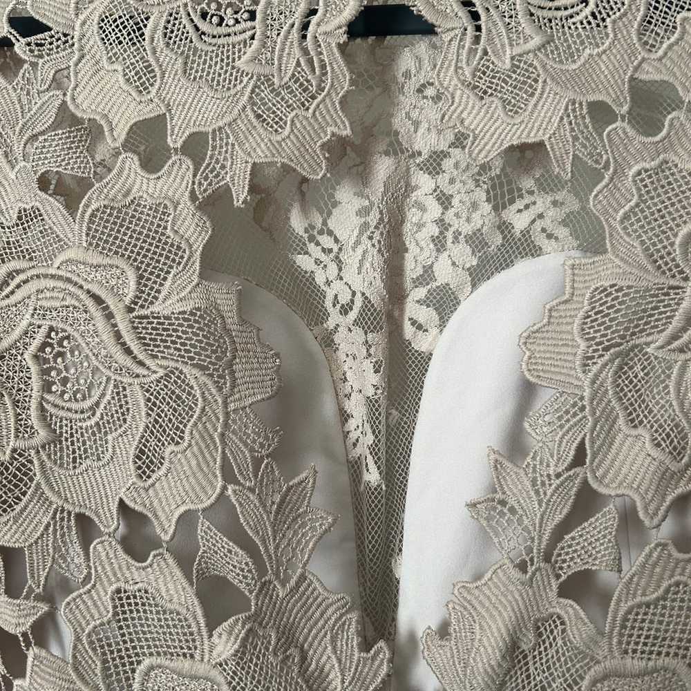 Saylor Ivory Long Sleeve Floral Lace Leondra Mini… - image 11