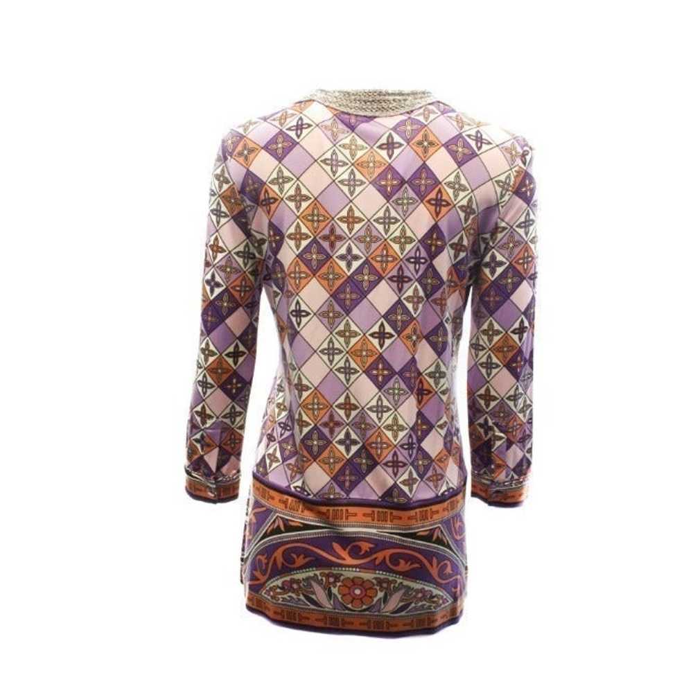TORY BURCH Multicolor Silk Beaded Tunic Size Small - image 3