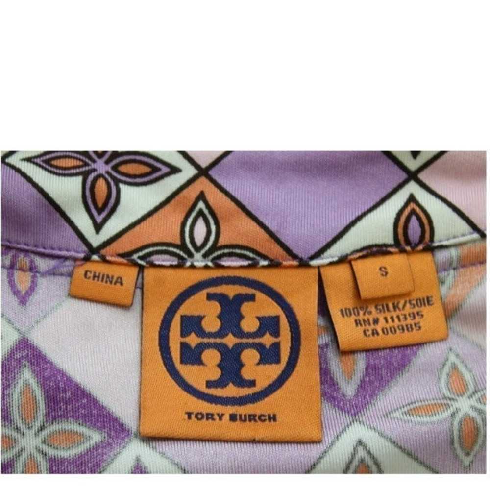 TORY BURCH Multicolor Silk Beaded Tunic Size Small - image 5