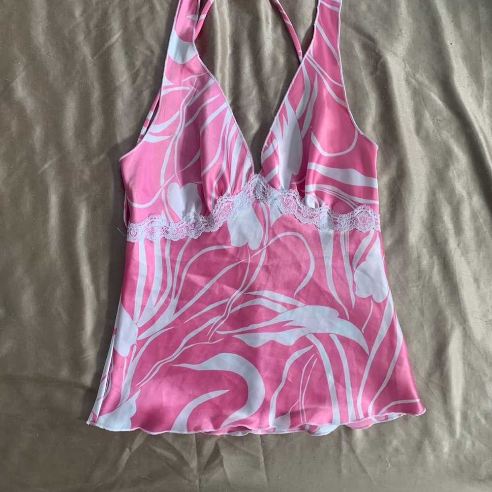 Y2K Pastel Swirl Halter Tanks - image 4