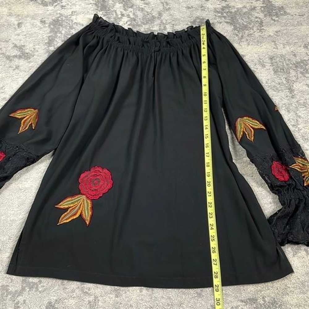 Roja Embroidered Long Sleeve Tunic Black Floral R… - image 6