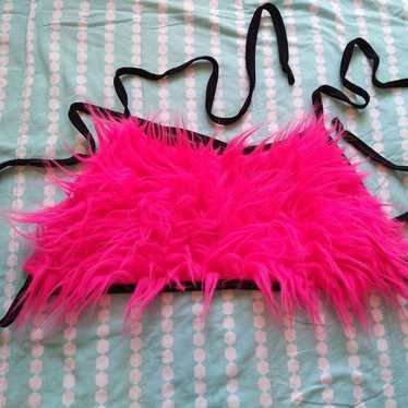 Super rare Mosquitohead hot pink monster fur halt… - image 1