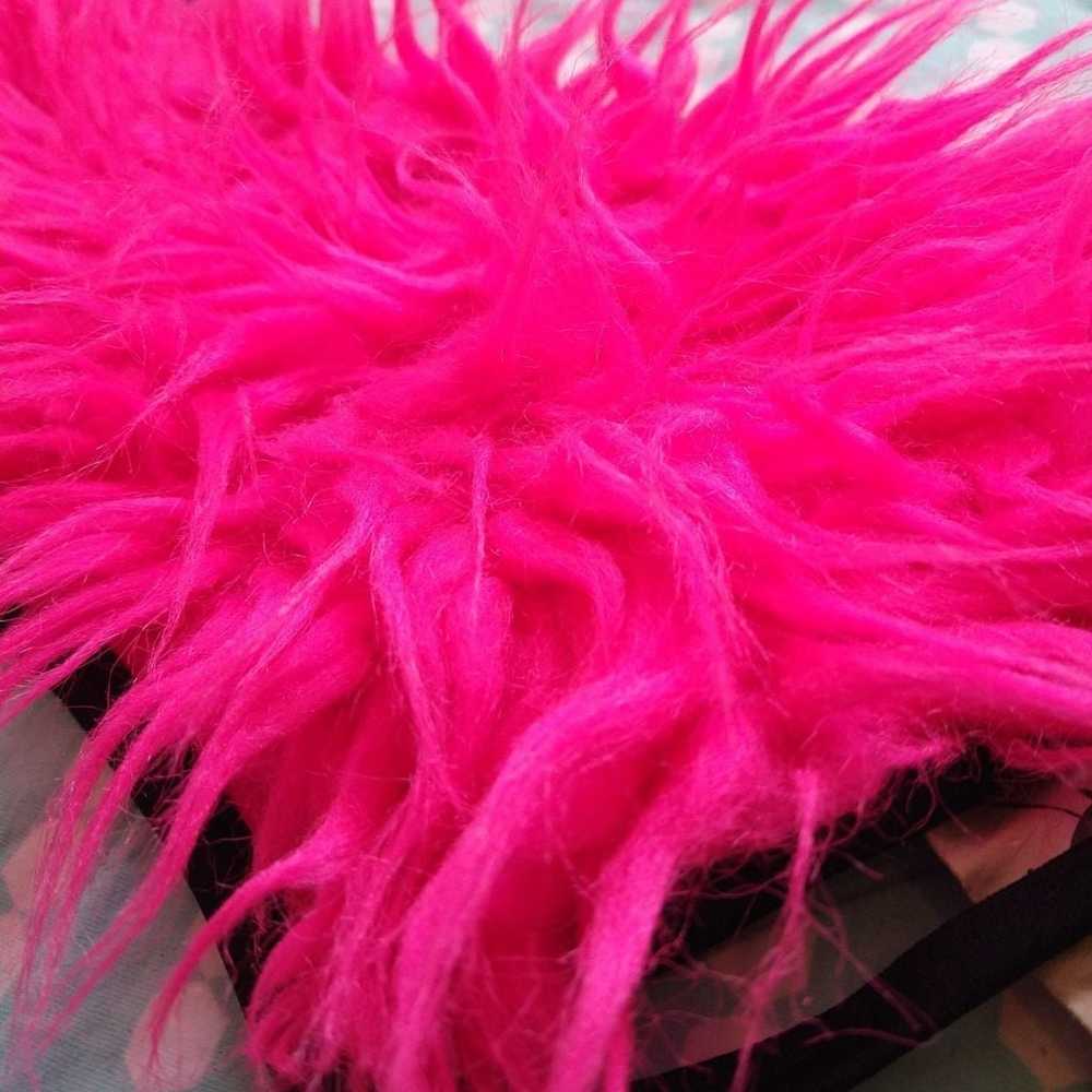 Super rare Mosquitohead hot pink monster fur halt… - image 5