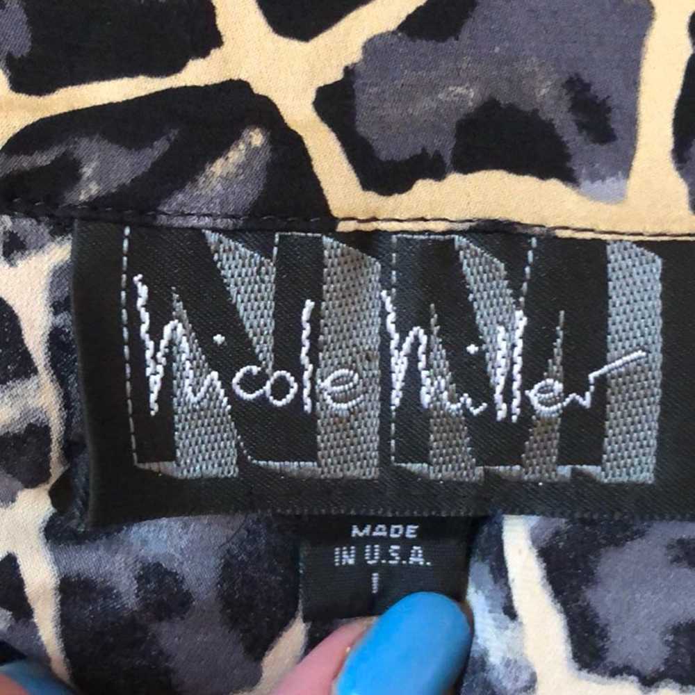 Nicole Miller Wrap Silk Crop Top EUC - image 4