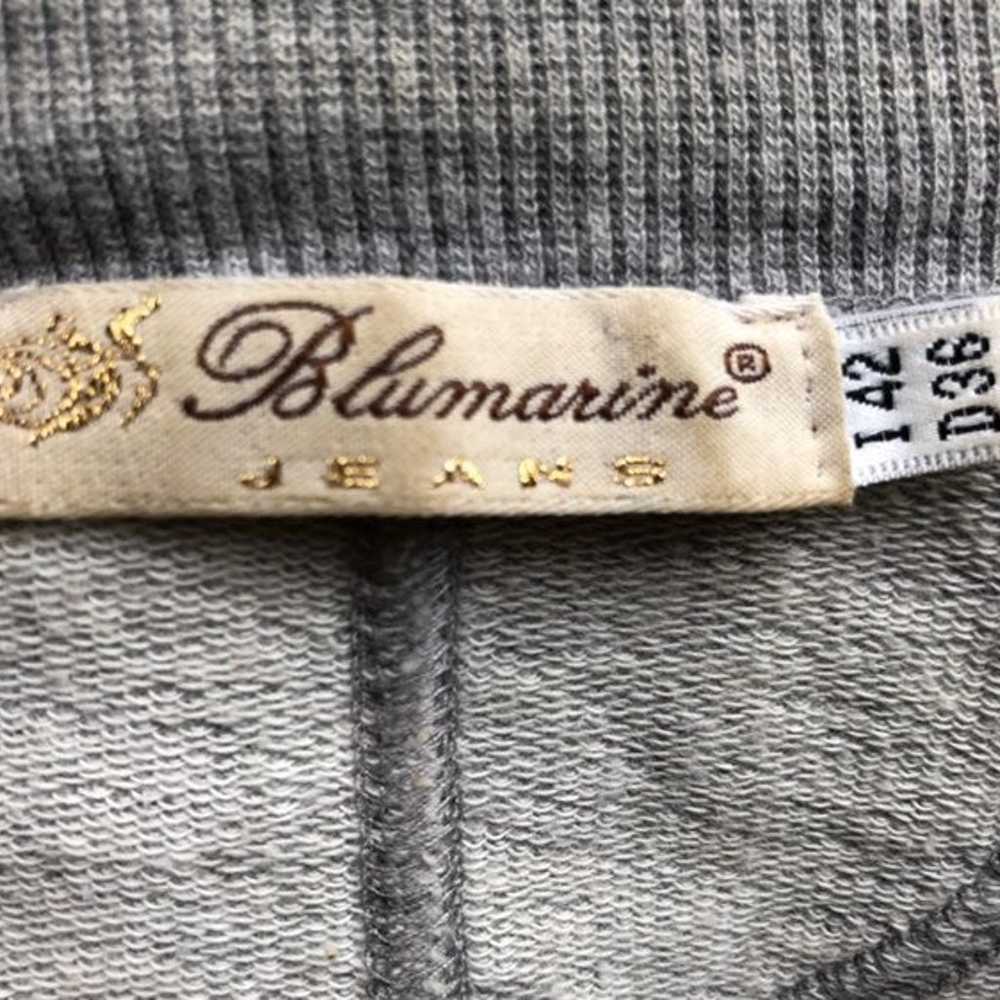 Blumarine grey cotton zipped sweatshirt - image 11