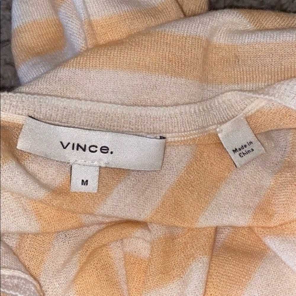 Vince Striped Boxy Wool Cashmere Sweater M - image 5