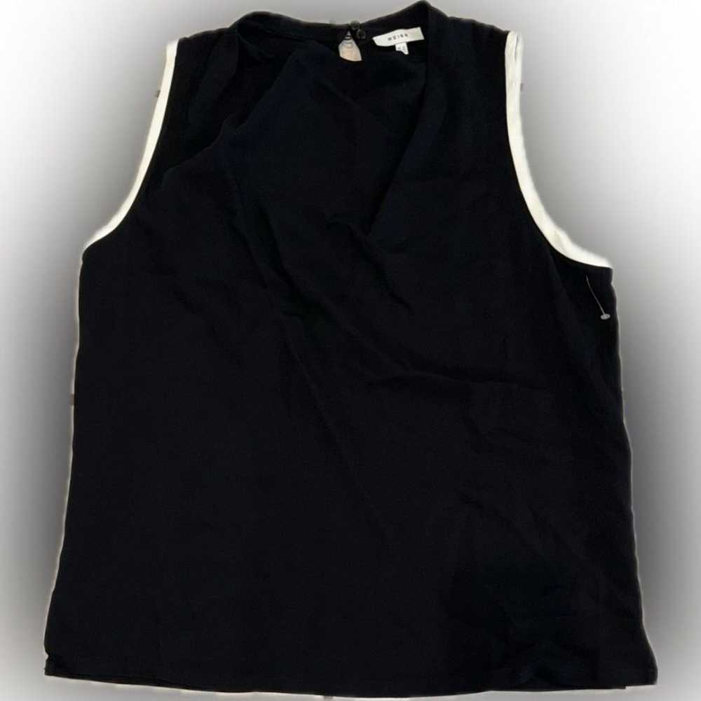 NWOT AUGUST SLEEVELESS TWILL black BLOUSE size US… - image 5