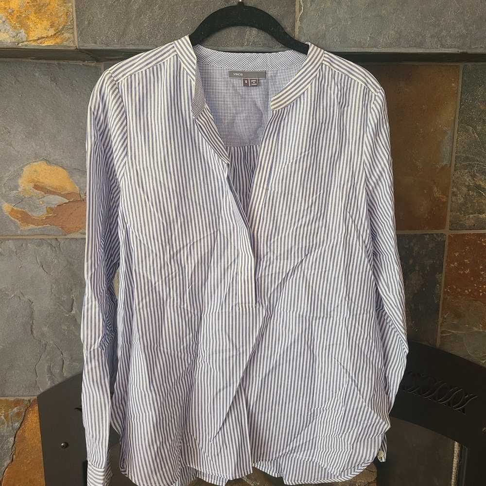Vince Half Placket Pinstriped button-down - image 1