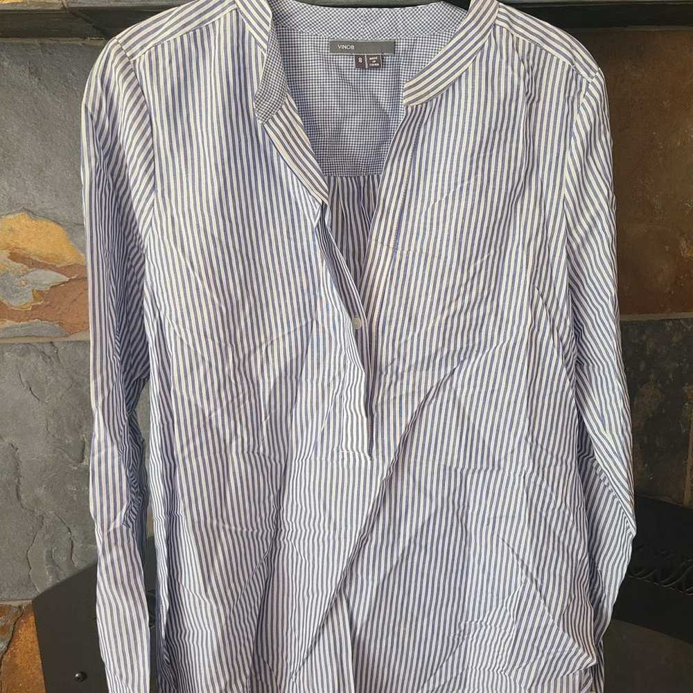 Vince Half Placket Pinstriped button-down - image 2