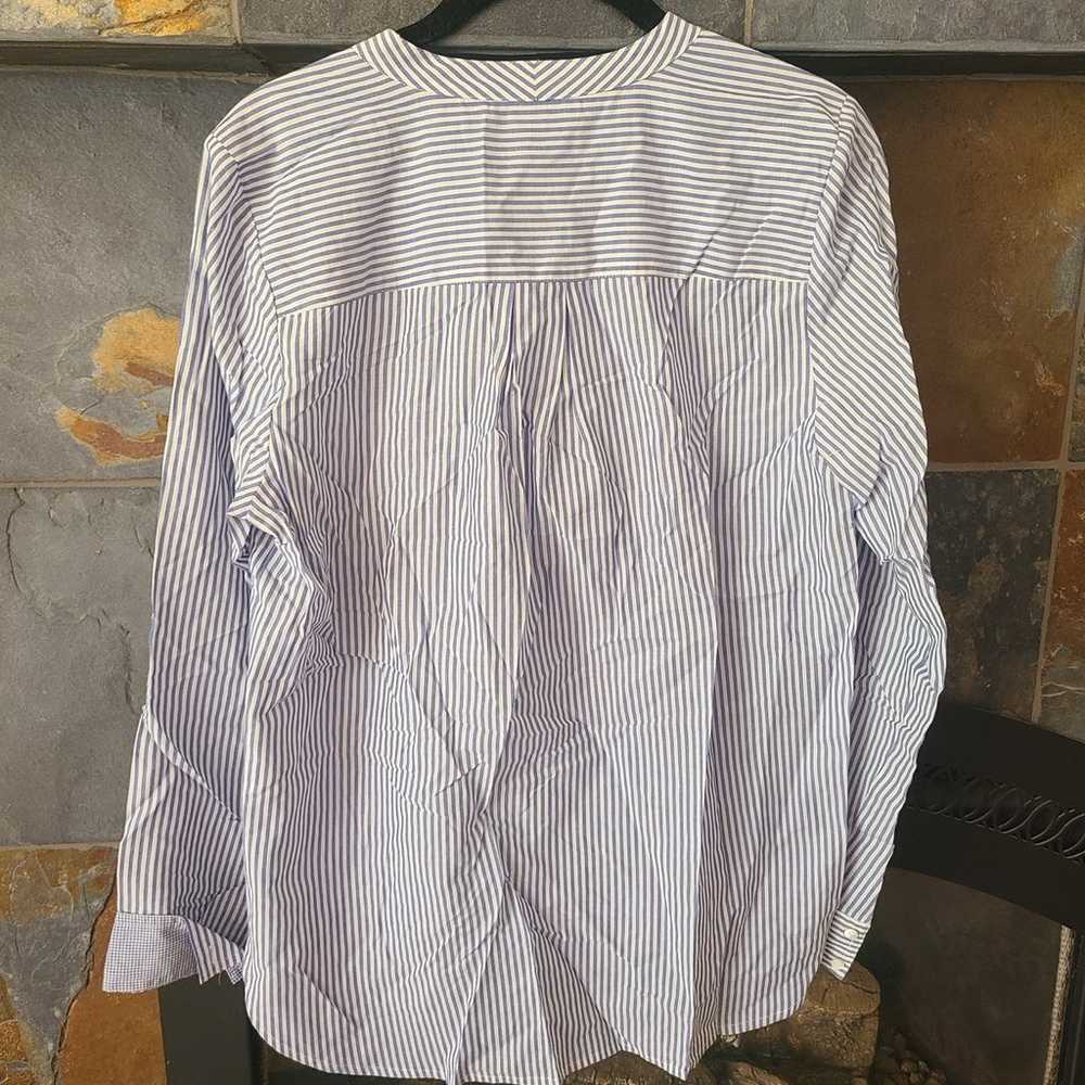 Vince Half Placket Pinstriped button-down - image 3