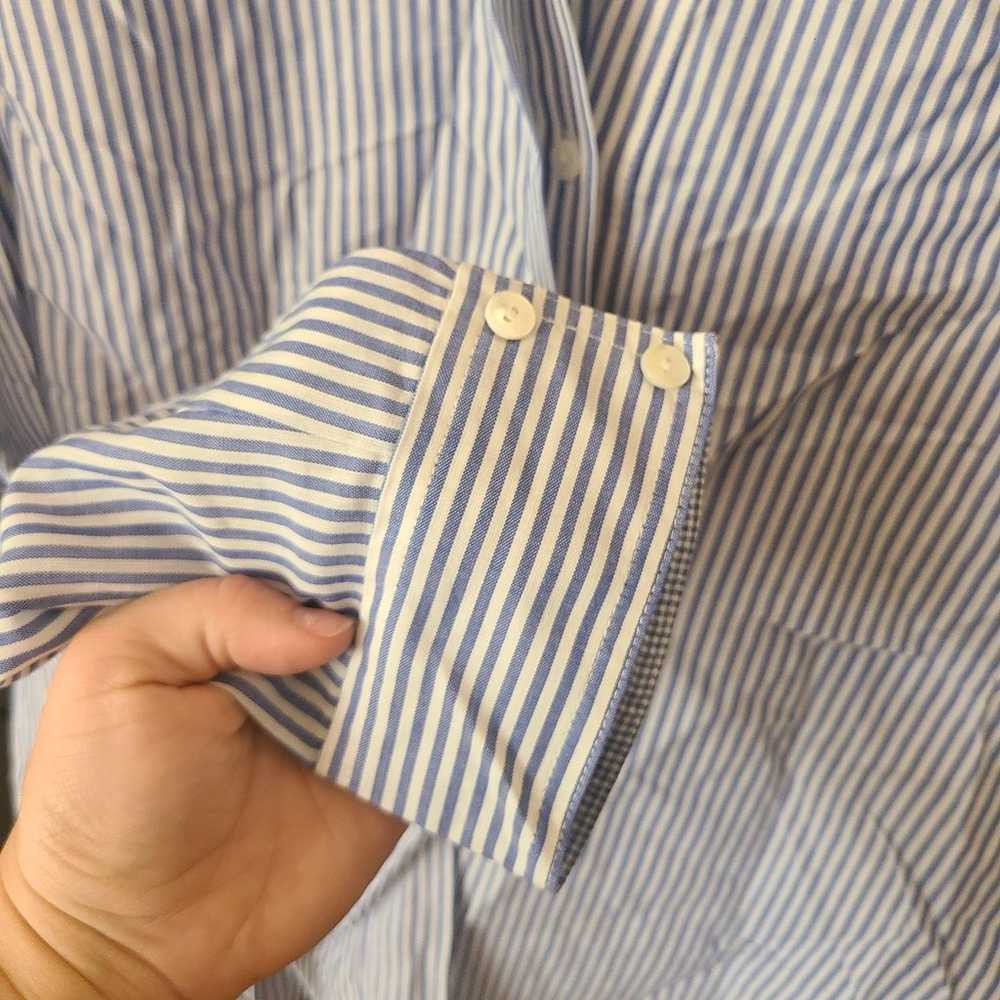 Vince Half Placket Pinstriped button-down - image 7