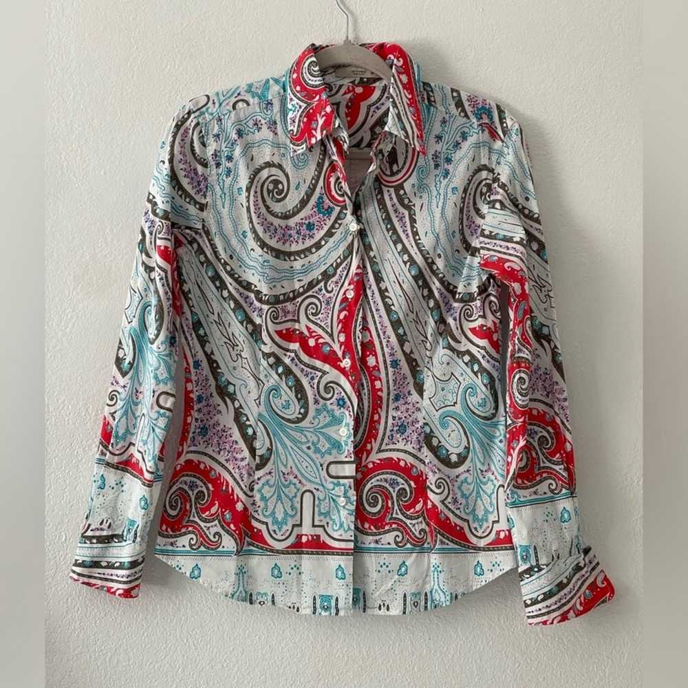 Etro Made In Italy Woman’s Paisley Print Long Sle… - image 1