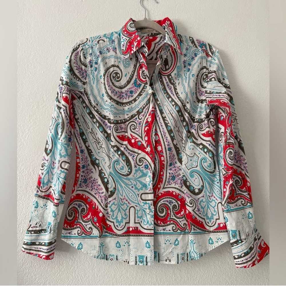 Etro Made In Italy Woman’s Paisley Print Long Sle… - image 3