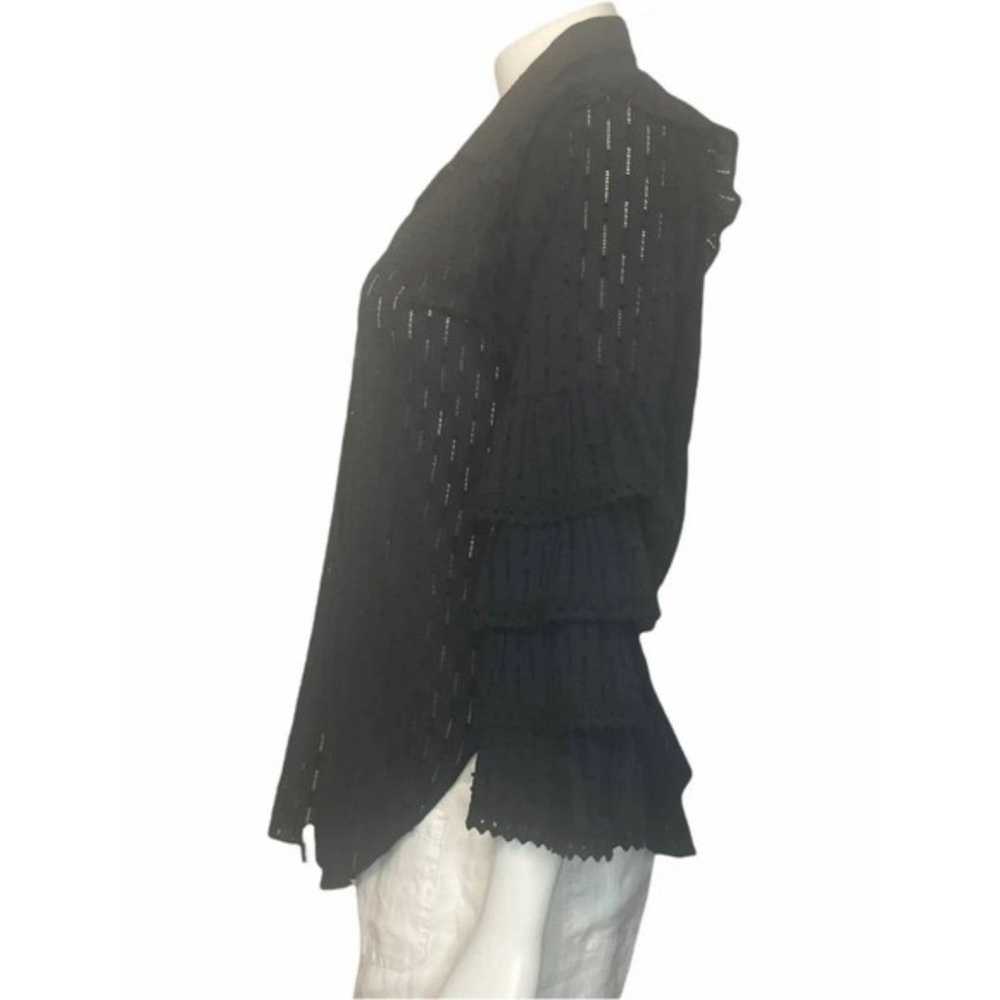 Misa Juana Lace Ruffled Sleeve Cotton Blouse - image 3