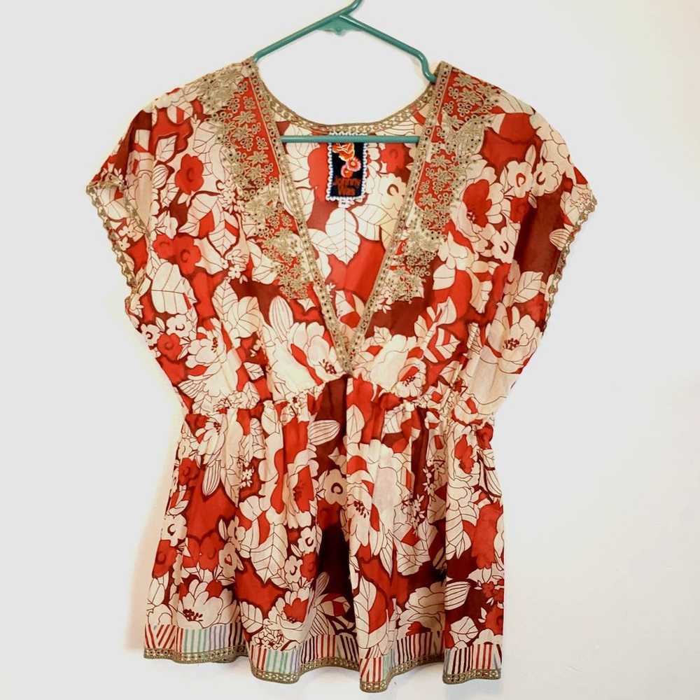 Johnny Was Floral Blouse size M - image 1