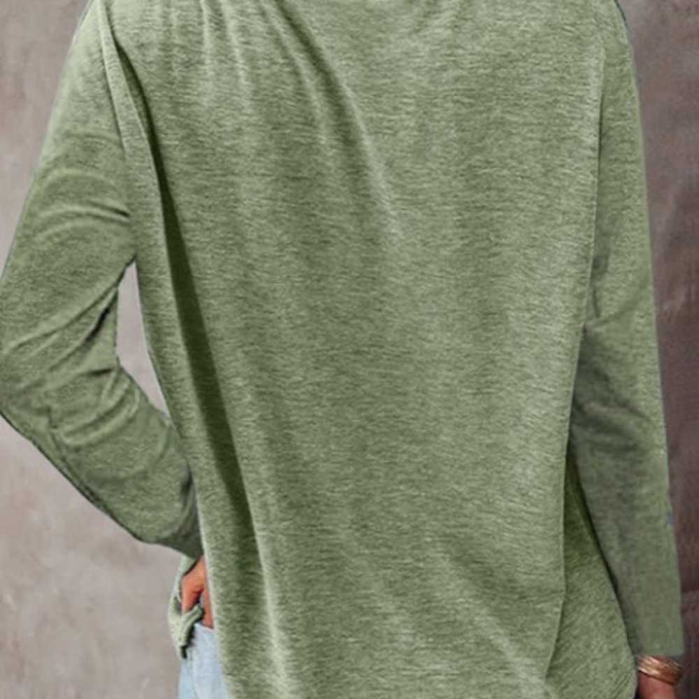 Womens Fall Tops Long Sleeve Casual Tshirts Solid… - image 3