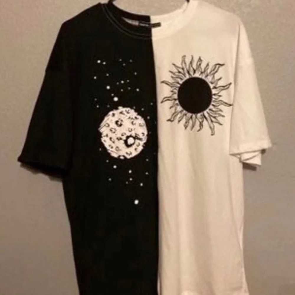 Dolls Kill- 2 Toned Sun and Moon T-Shirt- Large - image 1