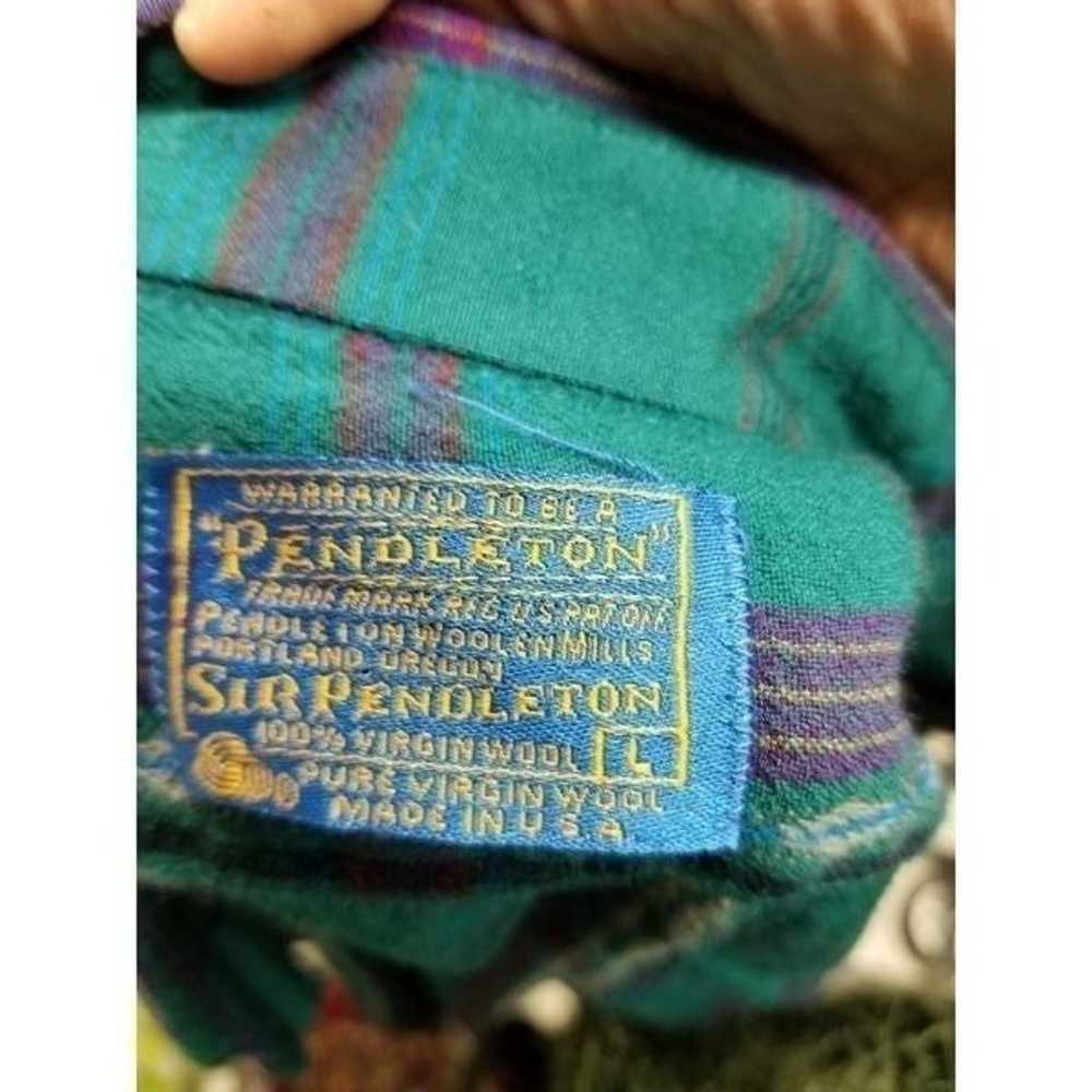 Vintage Pendleton wool Plaid flannel - image 3