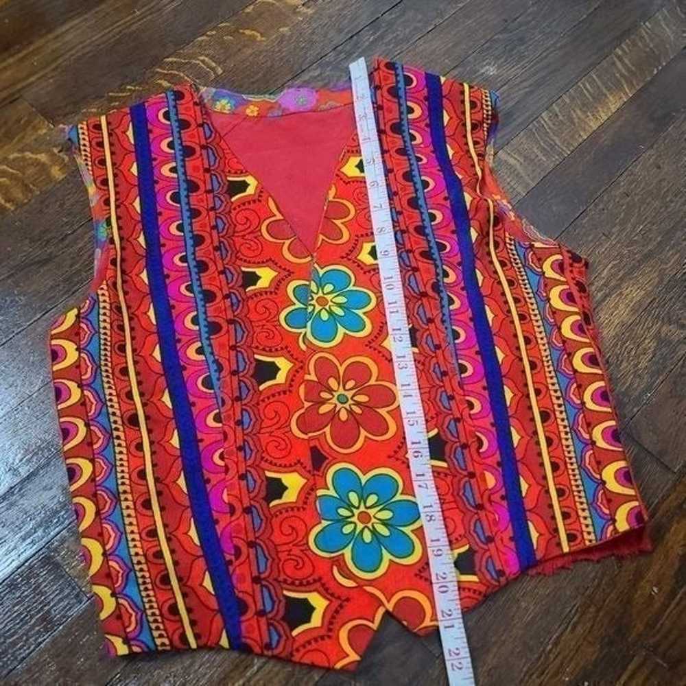 Vintage 60's 70's Mod Groovy Psychedelic Boho Ves… - image 10