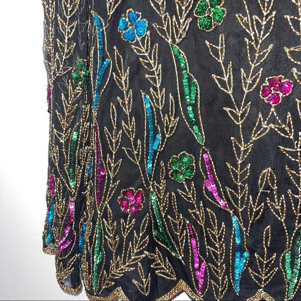 Vintage Sténay Sequin Detail Silk Blouse - image 3