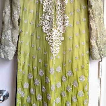 Green Pakistani Formal Dress. Pakistani/ Indian.