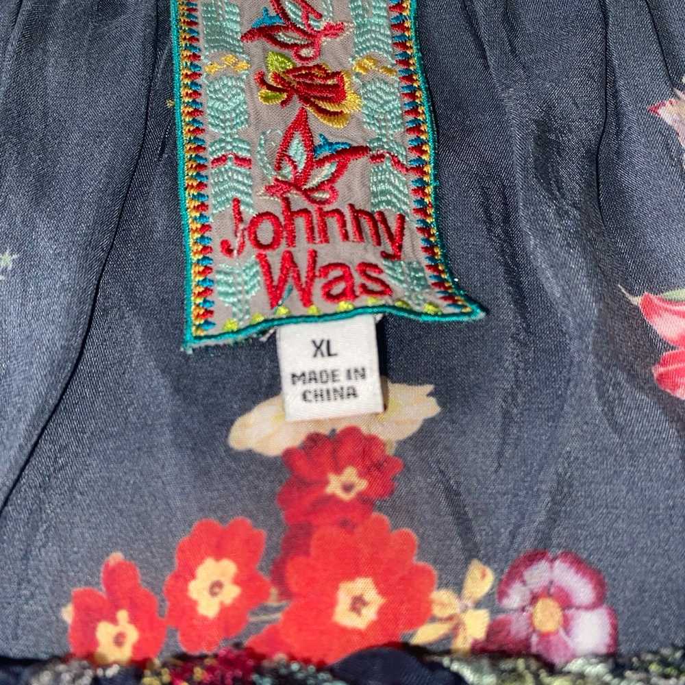 Johnny Was Navy Embroidered Eyelet Blouse Tunic S… - image 4