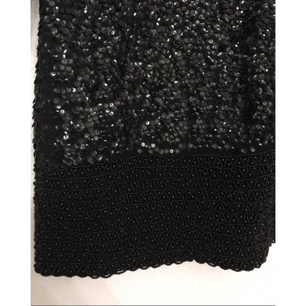 Vintage 60's Black Beaded Sequin Blouse  - 1960's… - image 5