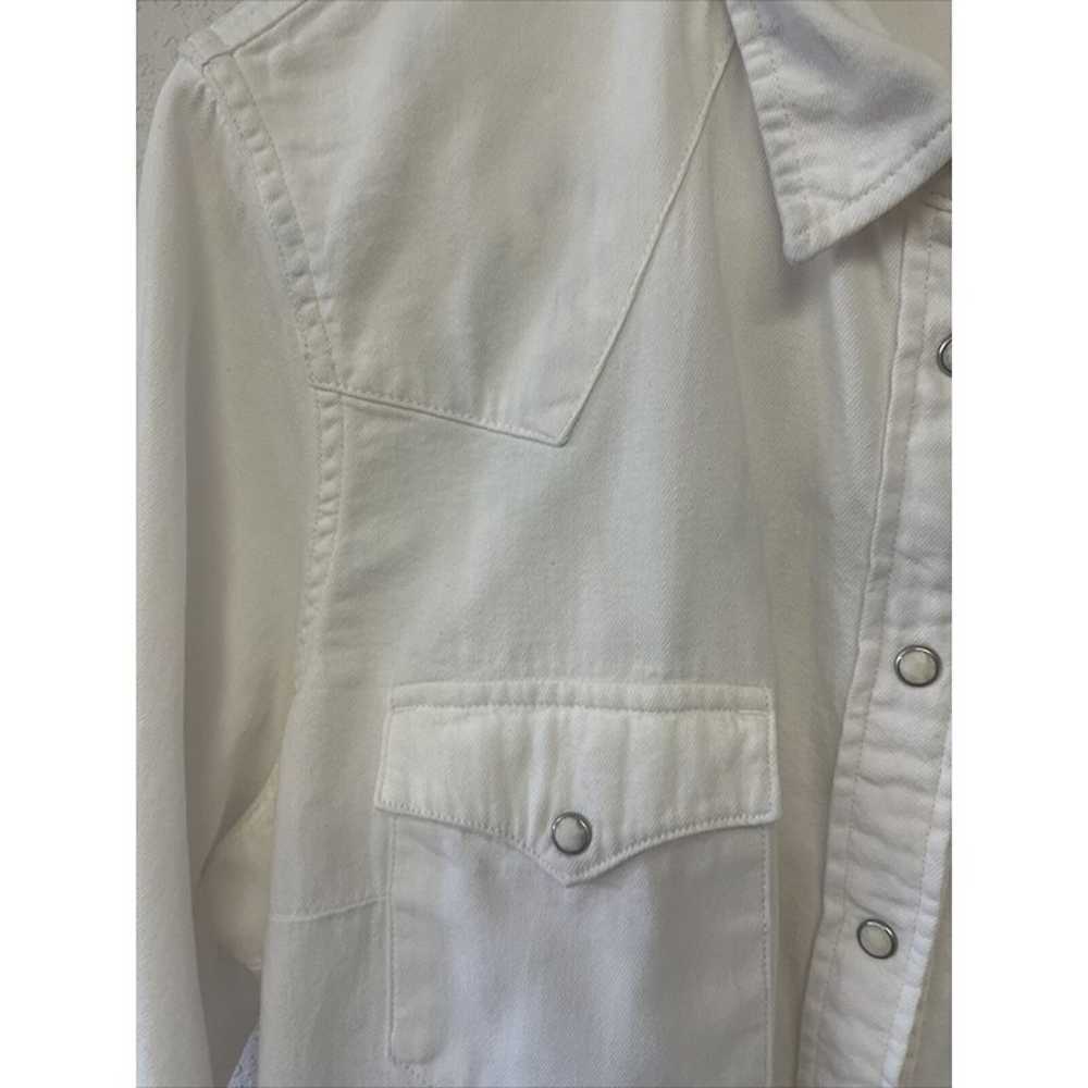 Levi’s Vintage Womens White Denim Western Shirt S… - image 4