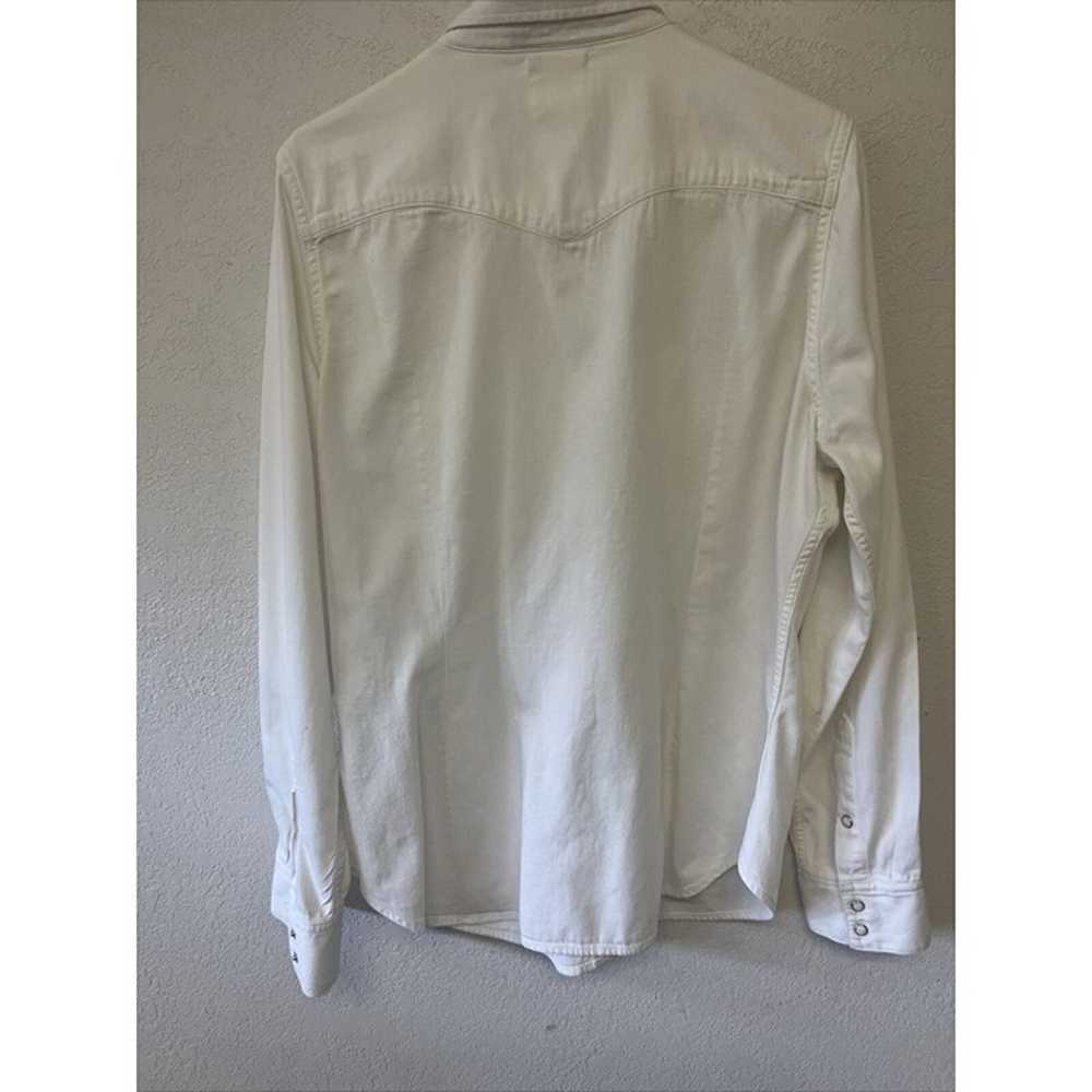 Levi’s Vintage Womens White Denim Western Shirt S… - image 5