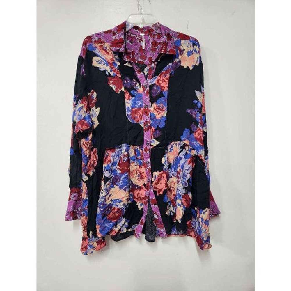 FREE PEOPLEBrunch A Bunch Floral Tunic Size XS A37 - image 7