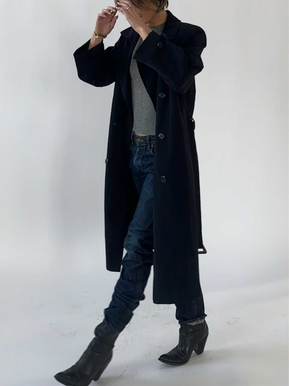 Vintage Navy Petite Trench - image 4