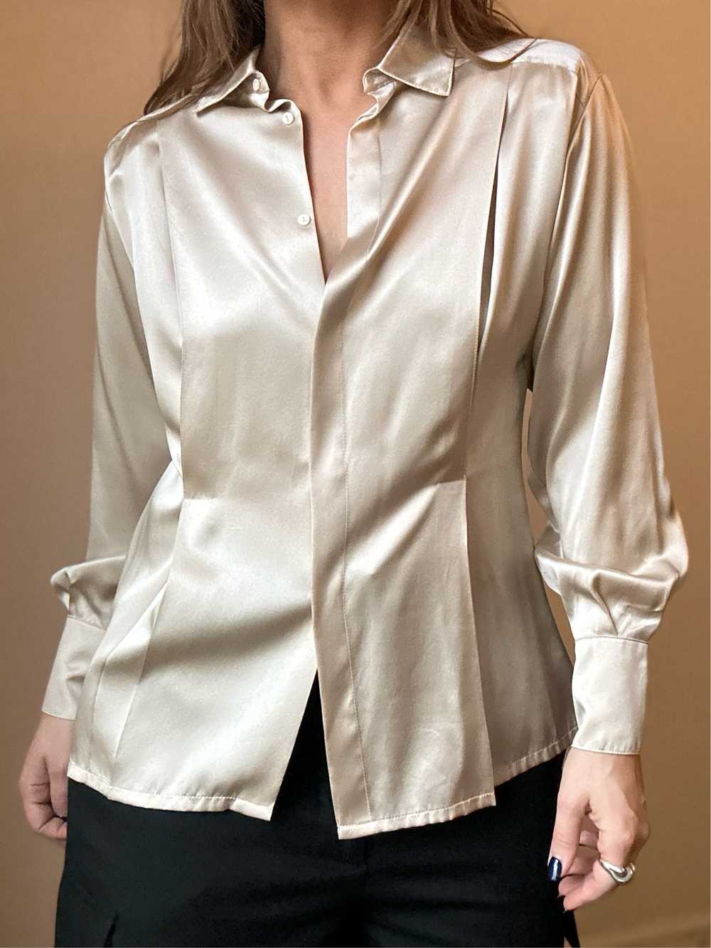 Vintage Ivory Silk Blouse - image 2