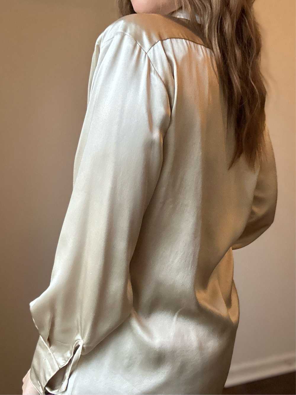 Vintage Ivory Silk Blouse - image 7