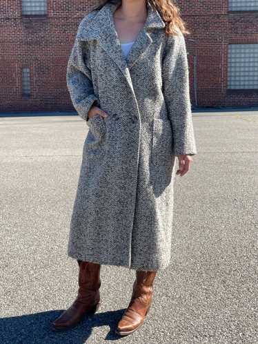 Vintage Petite Wool Tweed Trench